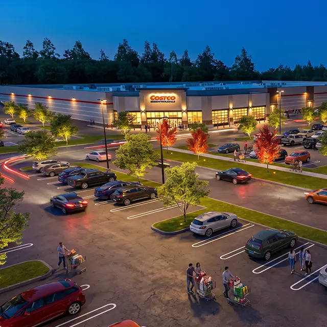 COSTCO at VIVA WHITE OAK rendering